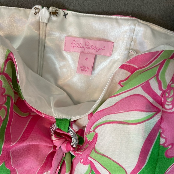 Lily Pulitzer Silk Pink Green Midi Halter Dress - Picture 7 of 12